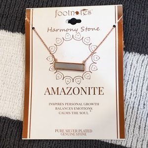 Footnotes Amazonite silver Plated Necklace